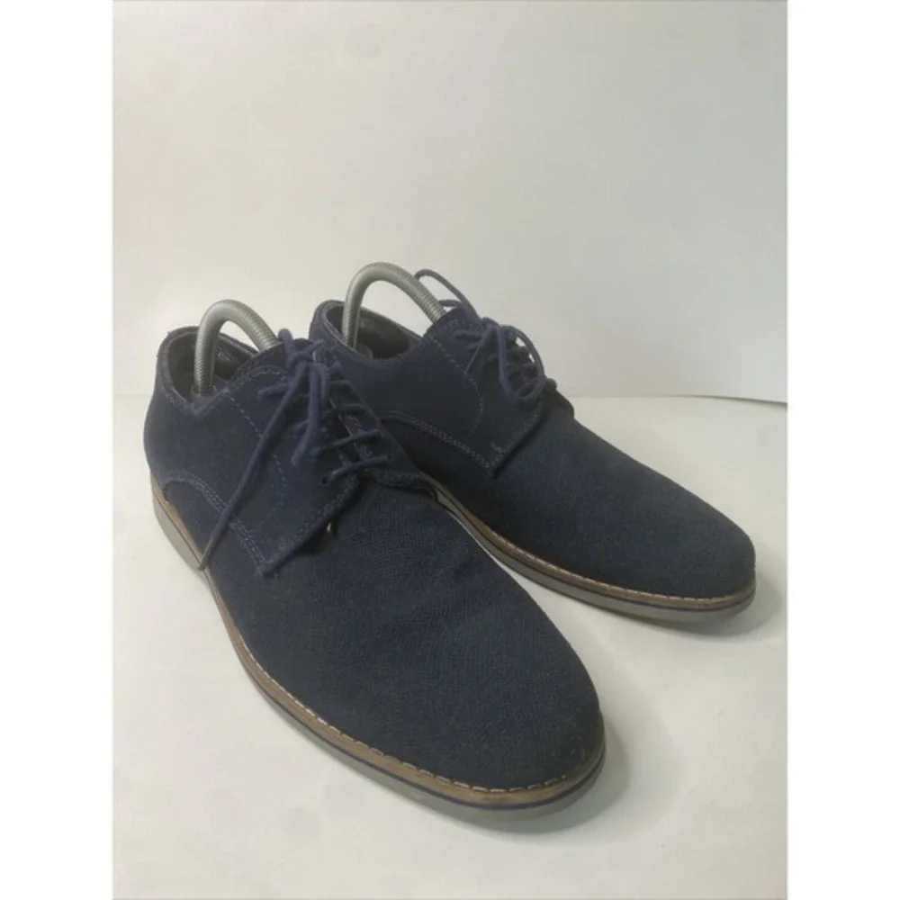 Mauro Alessi Men's Size 9 Oxford Style Dress Shoe. Very Good. Navy Blue‎ Lace Up